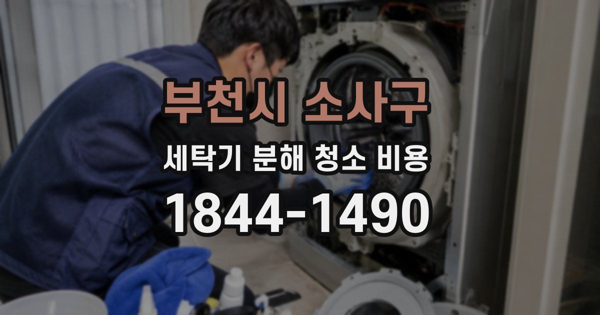부천시 소사구 세탁기 분해 청소 비용