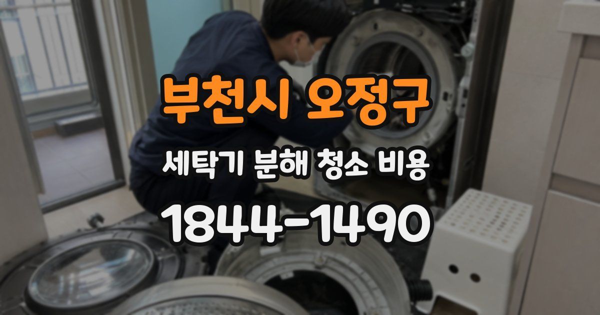 부천시 오정구 세탁기 분해 청소 비용