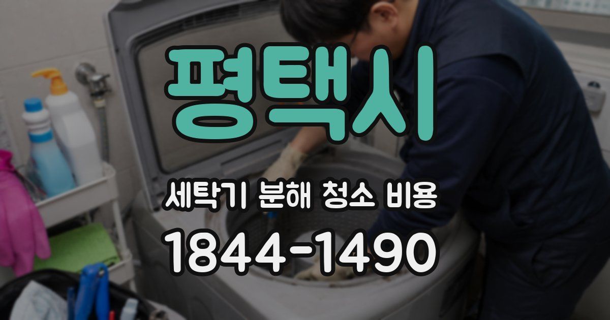 평택시 세탁기 분해 청소 비용
