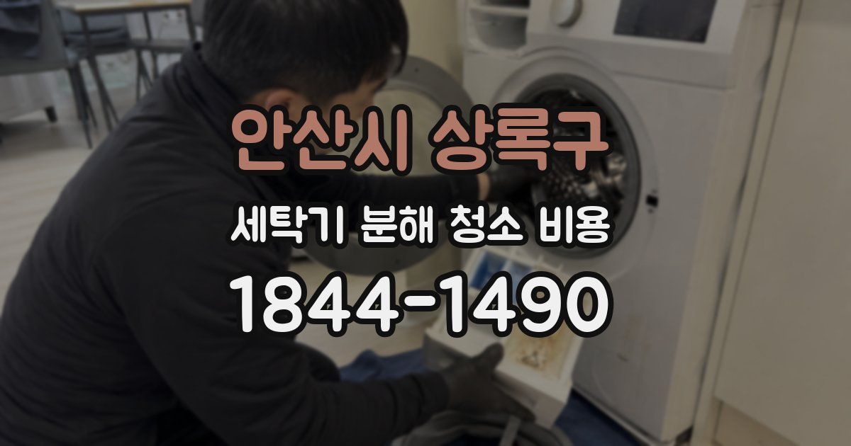 안산시 상록구 세탁기 분해 청소 비용