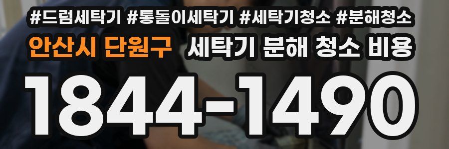 안산시 단원구 세탁기 분해 청소 비용
