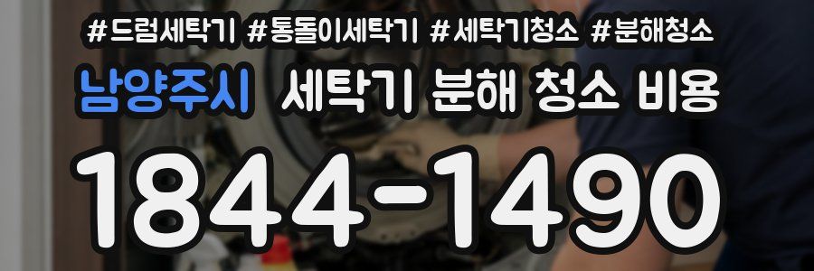 남양주시 세탁기 분해 청소 비용