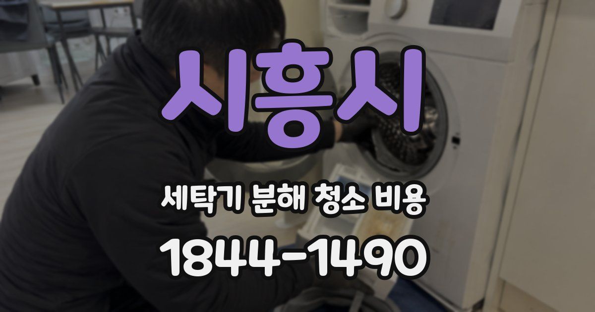 시흥시 세탁기 분해 청소 비용
