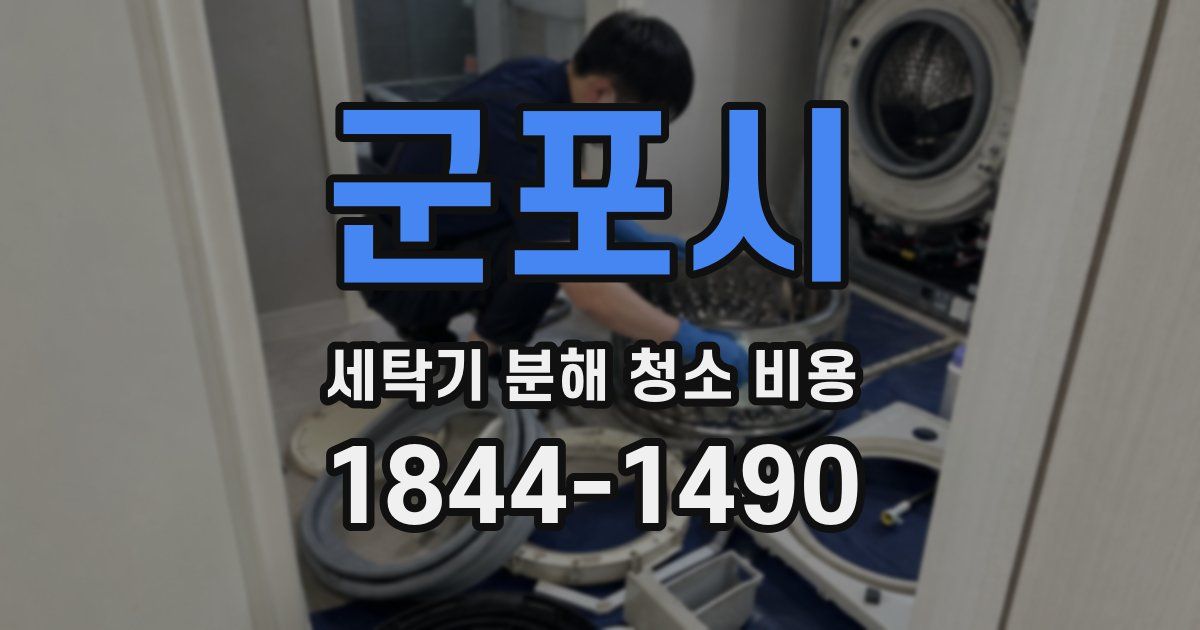 군포시 세탁기 분해 청소 비용