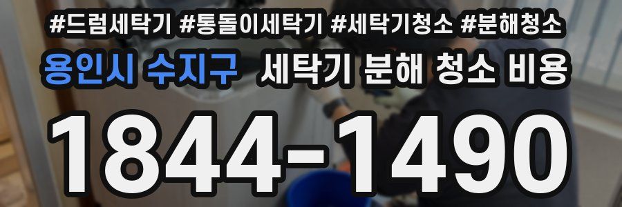 용인시 수지구 세탁기 분해 청소 비용