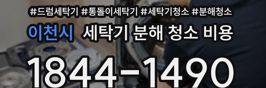이천시 세탁기 분해 청소 비용
