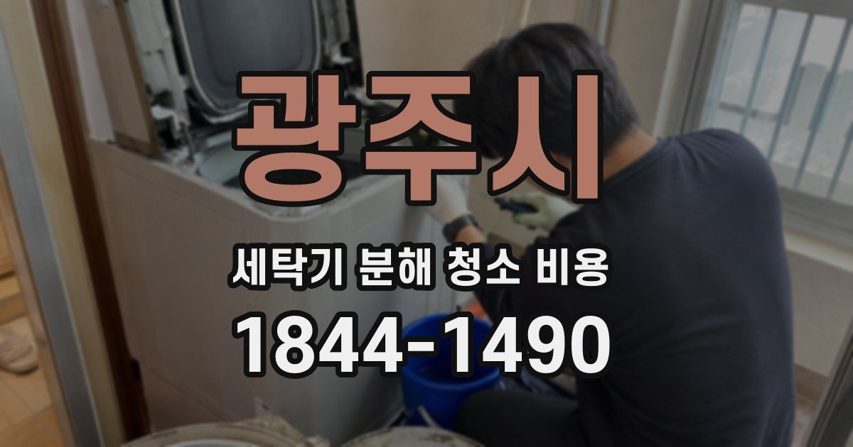 광주시 세탁기 분해 청소 비용