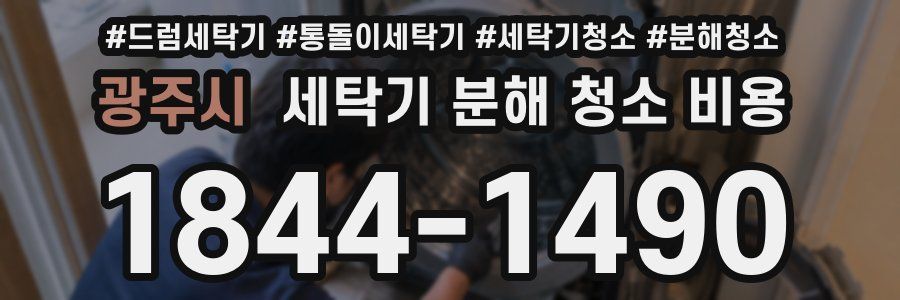 광주시 세탁기 분해 청소 비용