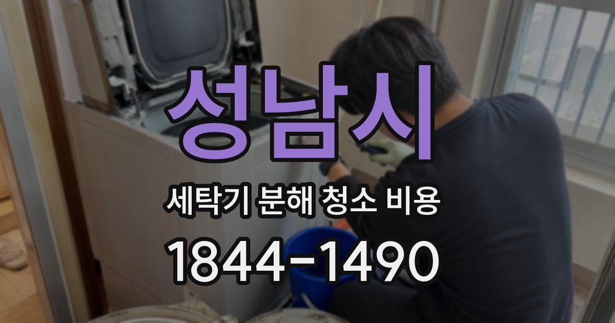 성남시 세탁기 분해 청소 비용