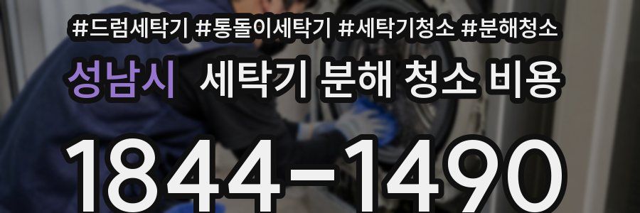 성남시 세탁기 분해 청소 비용