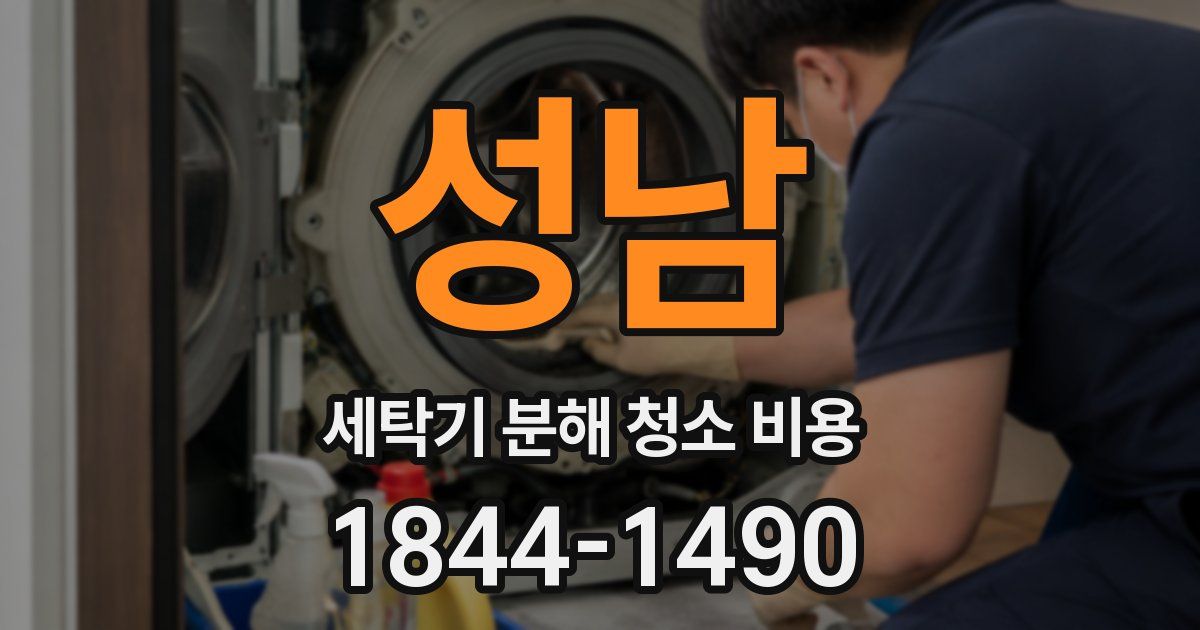 성남 세탁기 분해 청소 비용