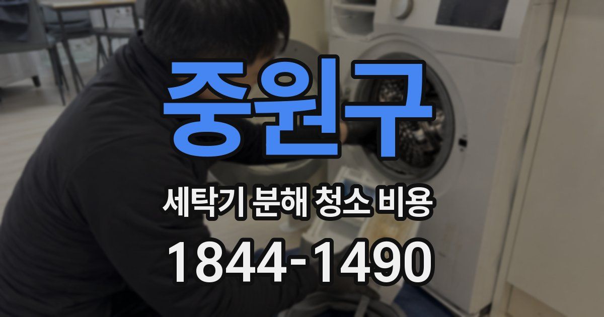 중원구 세탁기 분해 청소 비용