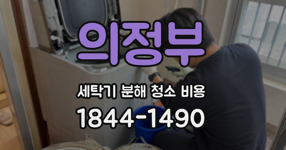 의정부 세탁기 분해 청소 비용
