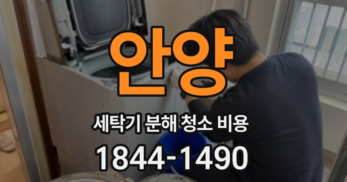 안양 세탁기 분해 청소 비용