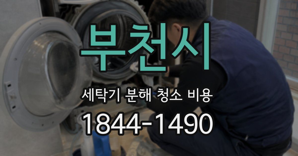 부천시 세탁기 분해 청소 비용