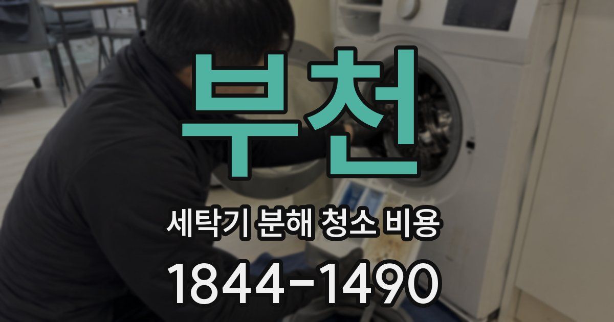 부천 세탁기 분해 청소 비용