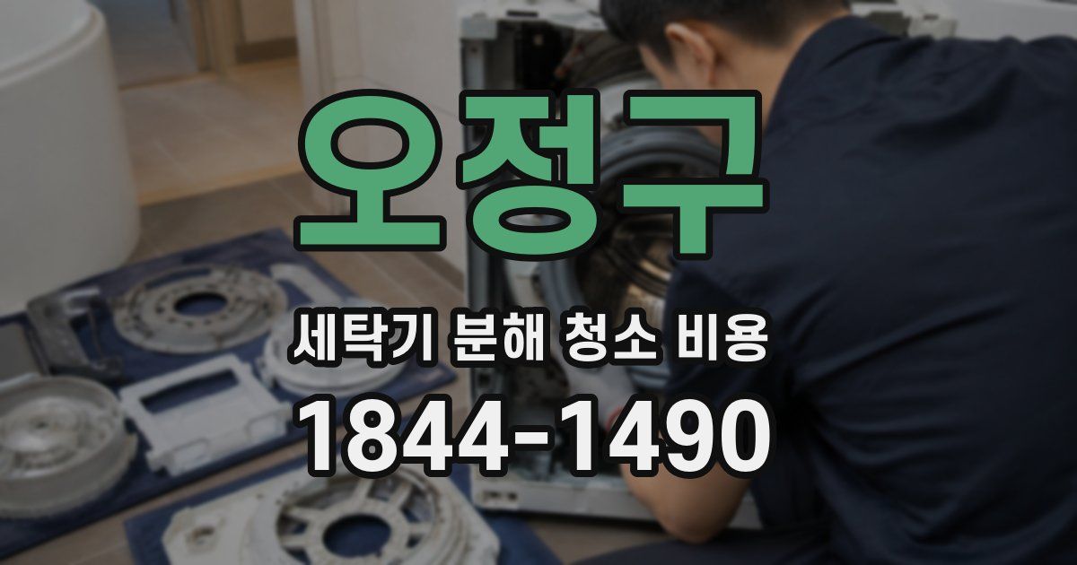 오정구 세탁기 분해 청소 비용