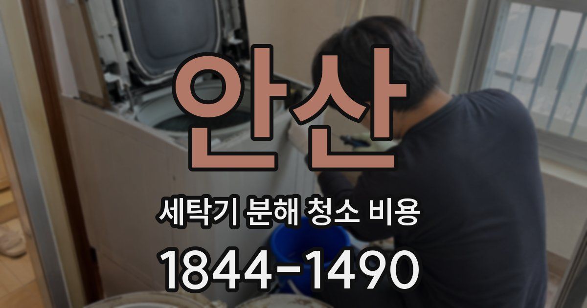 안산 세탁기 분해 청소 비용