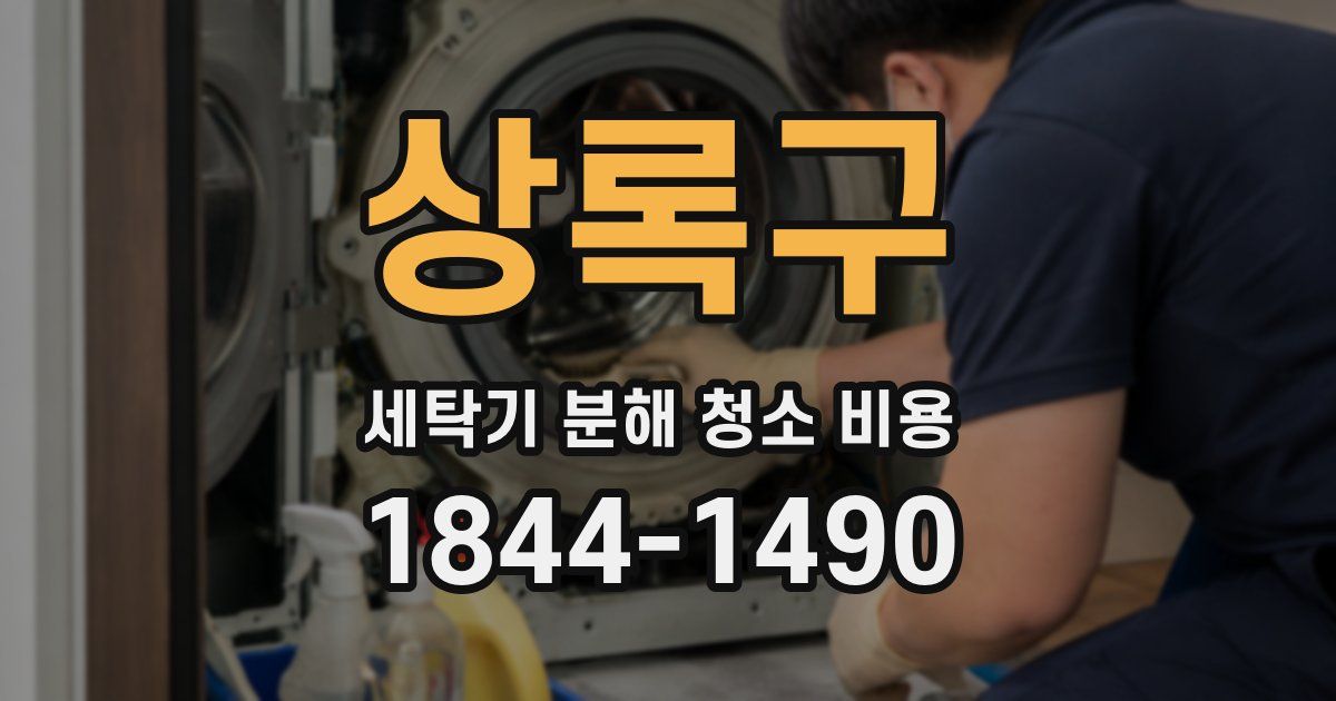 상록구 세탁기 분해 청소 비용