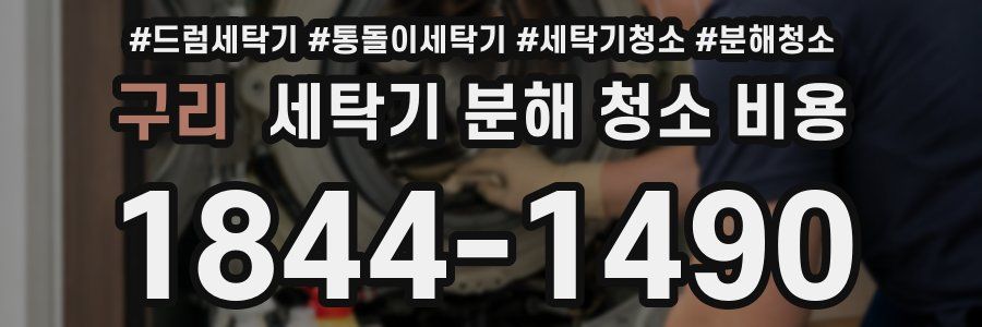 구리 세탁기 분해 청소 비용