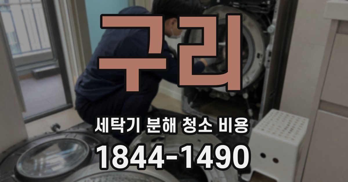 구리 세탁기 분해 청소 비용