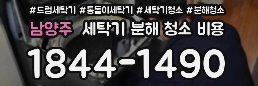 남양주 세탁기 분해 청소 비용