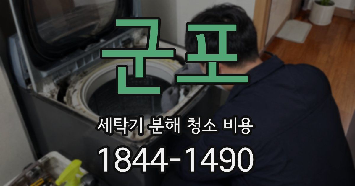 군포 세탁기 분해 청소 비용