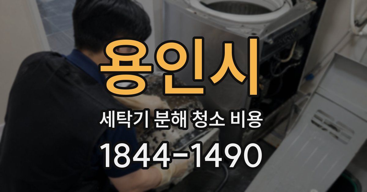 용인시 세탁기 분해 청소 비용
