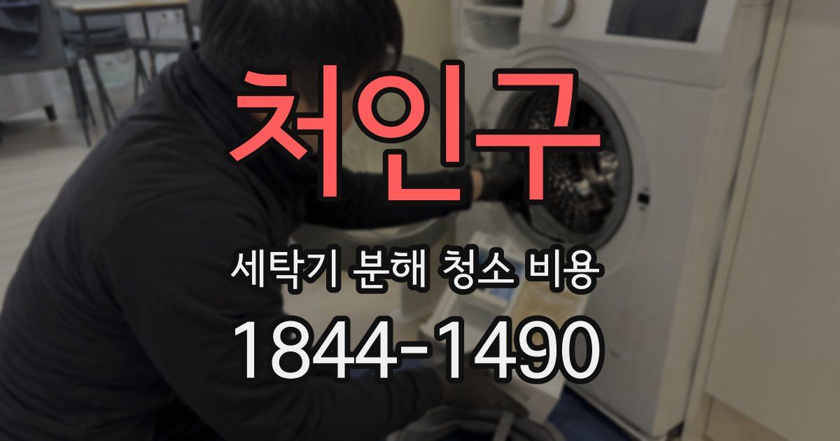 처인구 세탁기 분해 청소 비용