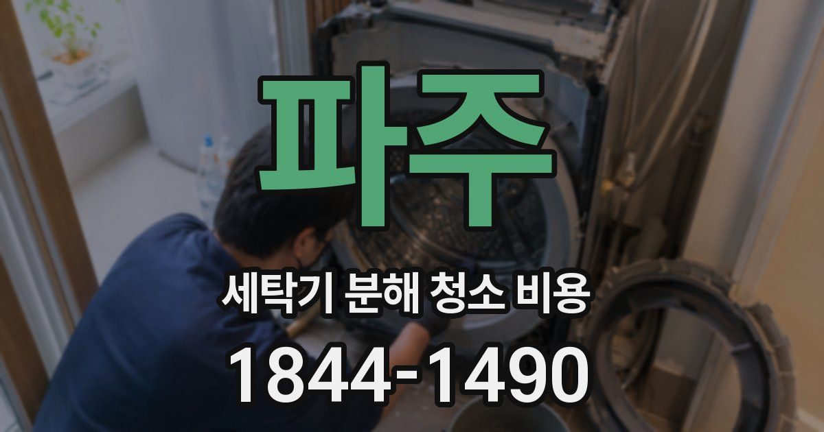 파주 세탁기 분해 청소 비용