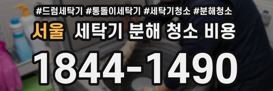 서울 세탁기 분해 청소 비용
