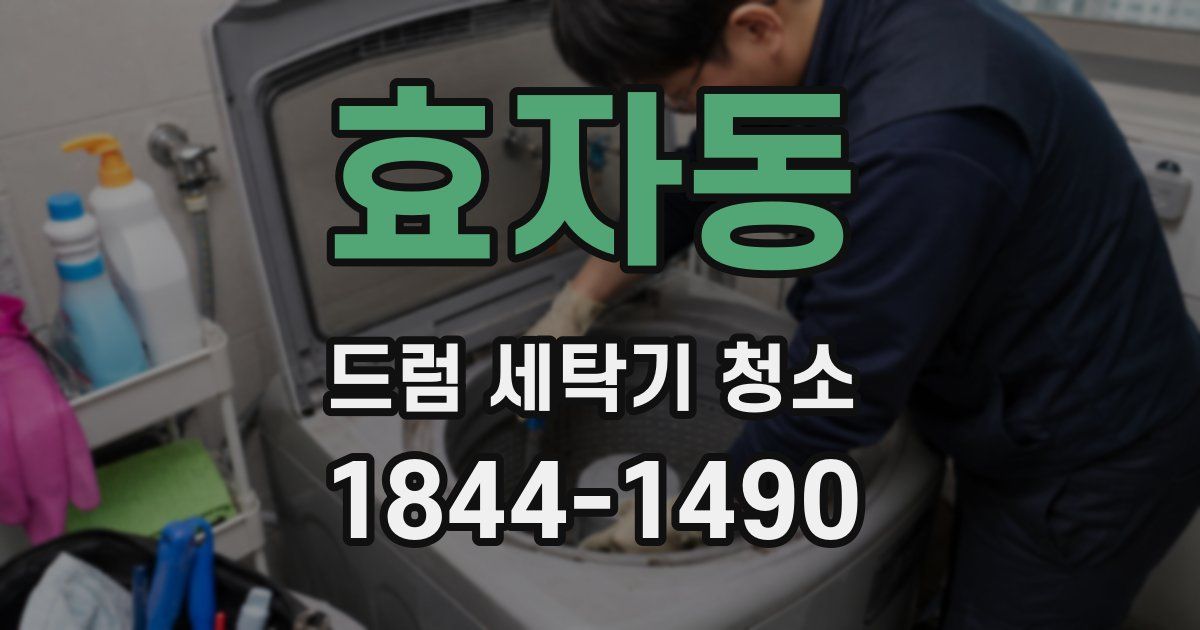 효자동 드럼 세탁기 청소