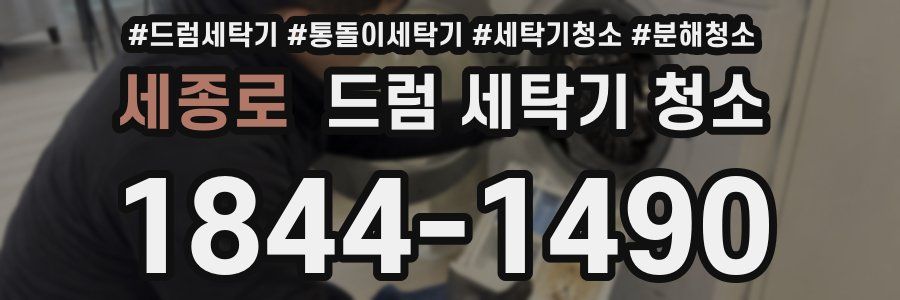 세종로 드럼 세탁기 청소