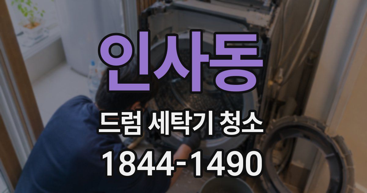 인사동 드럼 세탁기 청소