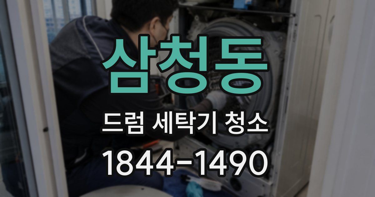 삼청동 드럼 세탁기 청소