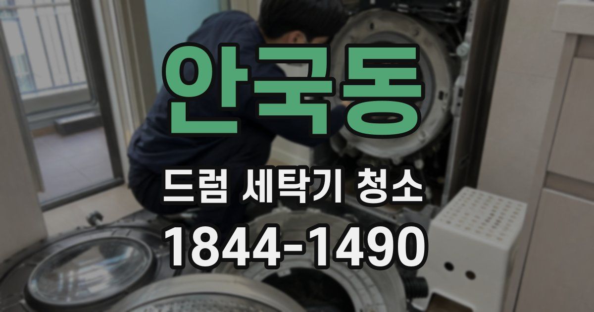 안국동 드럼 세탁기 청소