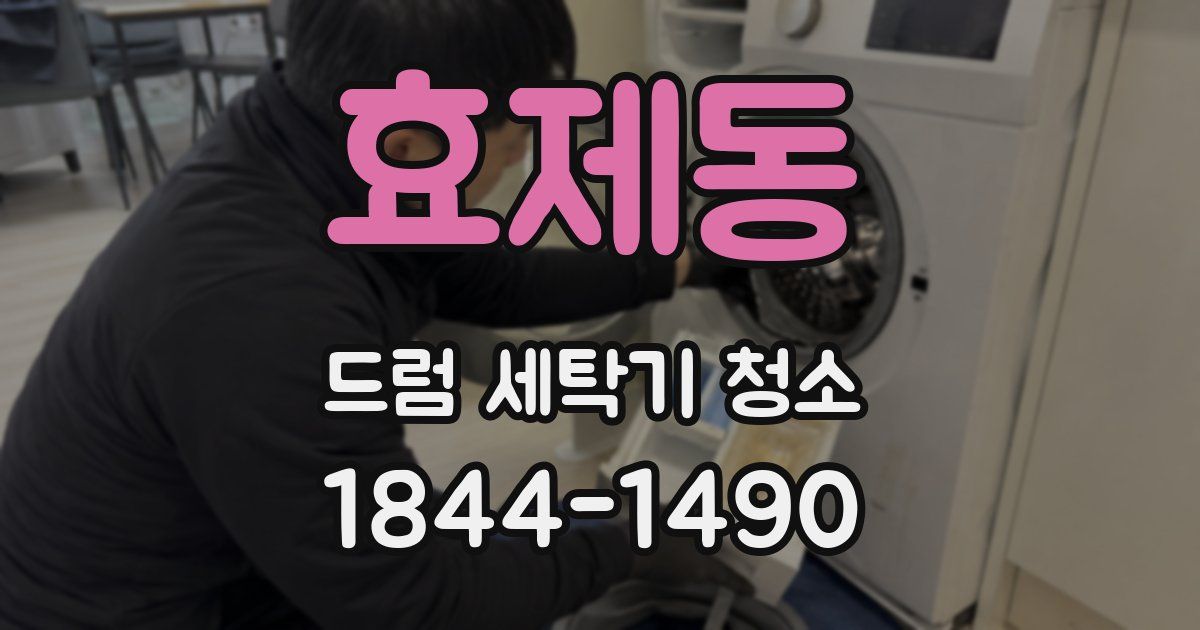 효제동 드럼 세탁기 청소