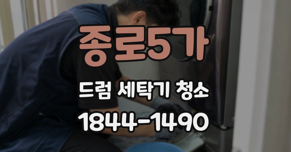 종로5가 드럼 세탁기 청소