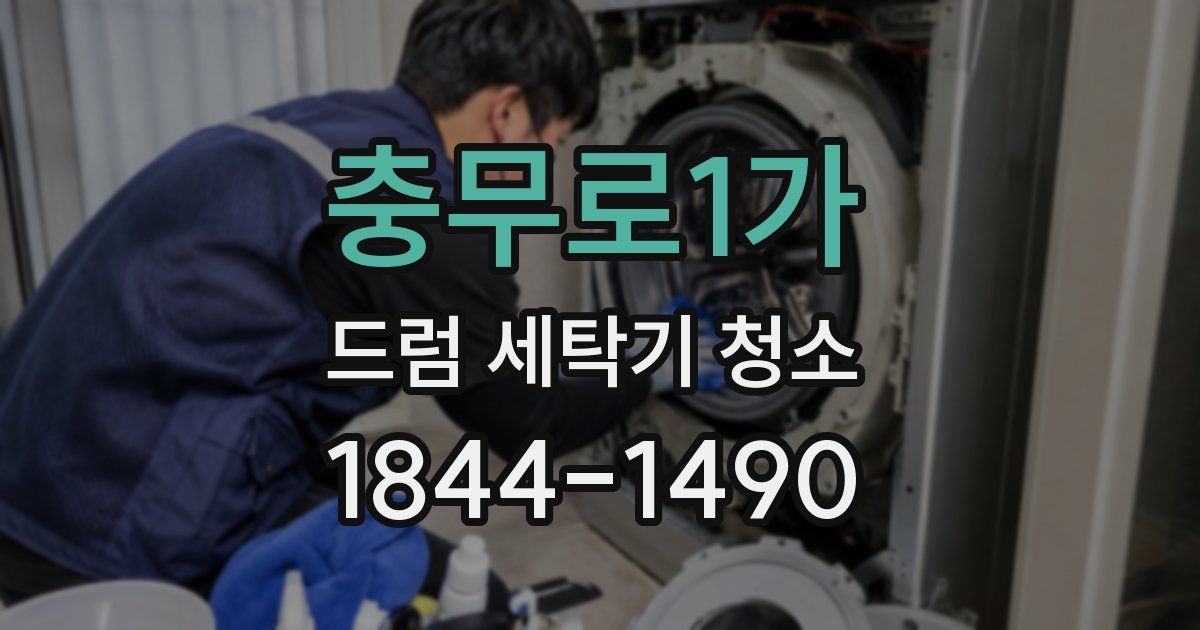 충무로1가 드럼 세탁기 청소