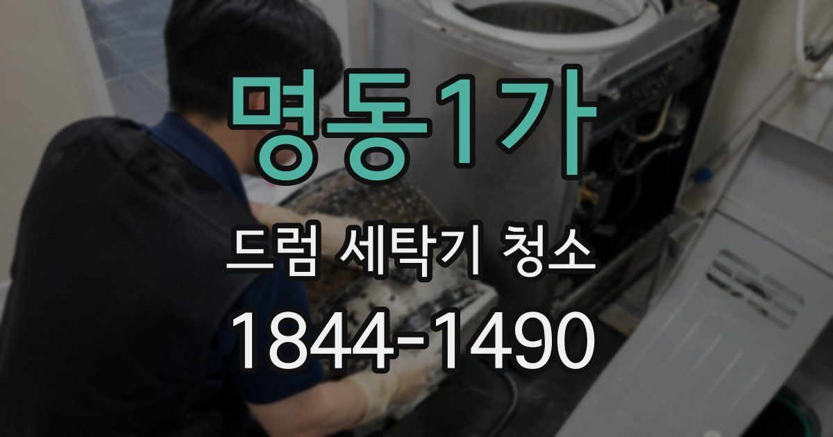 명동1가 드럼 세탁기 청소