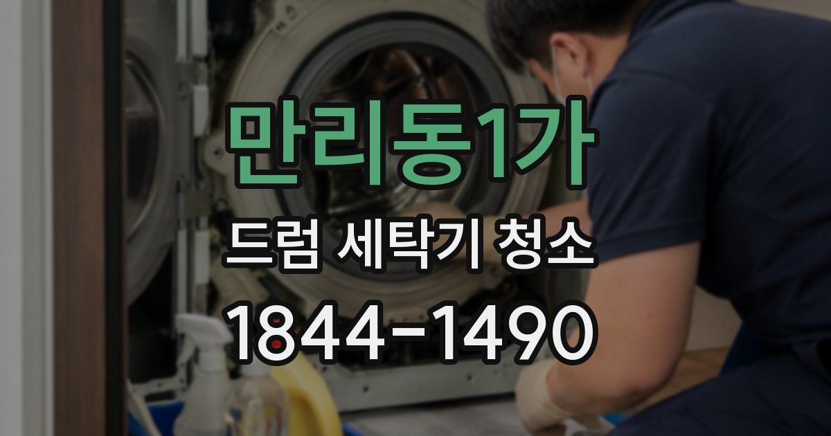 만리동1가 드럼 세탁기 청소