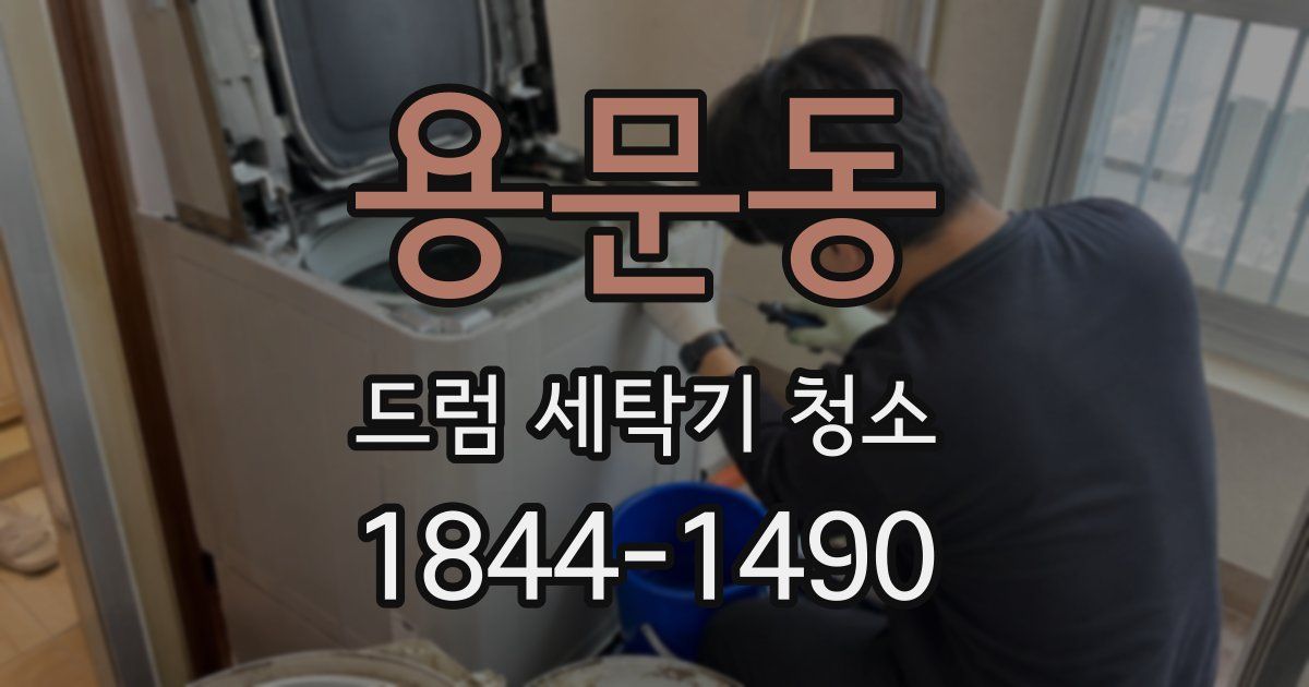 용문동 드럼 세탁기 청소