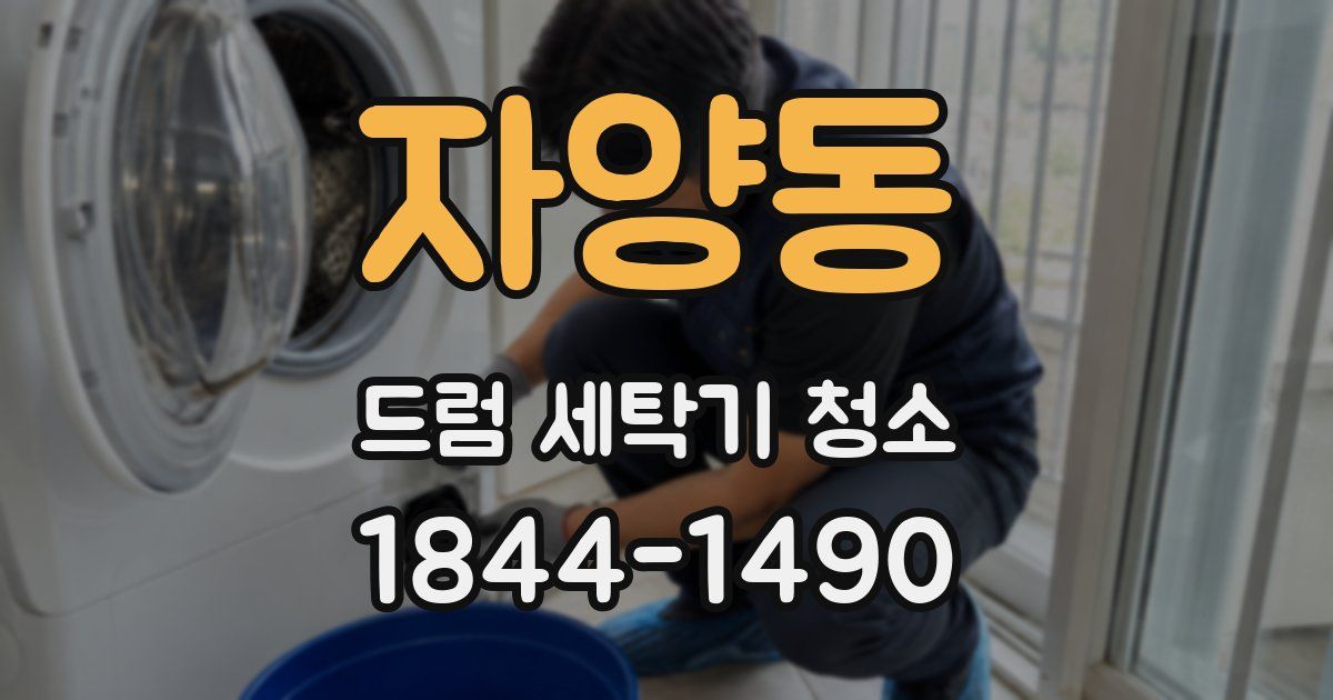 자양동 드럼 세탁기 청소