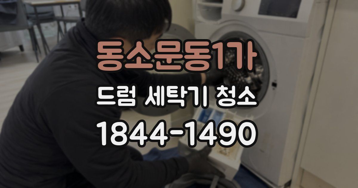 동소문동1가 드럼 세탁기 청소