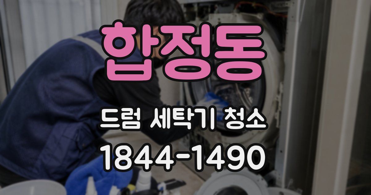 합정동 드럼 세탁기 청소