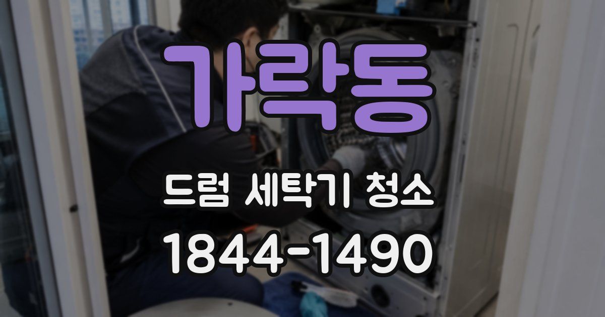 가락동 드럼 세탁기 청소