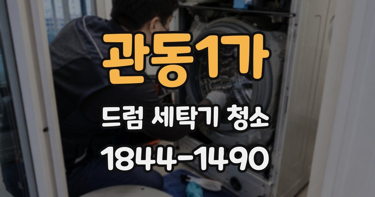 관동1가 드럼 세탁기 청소