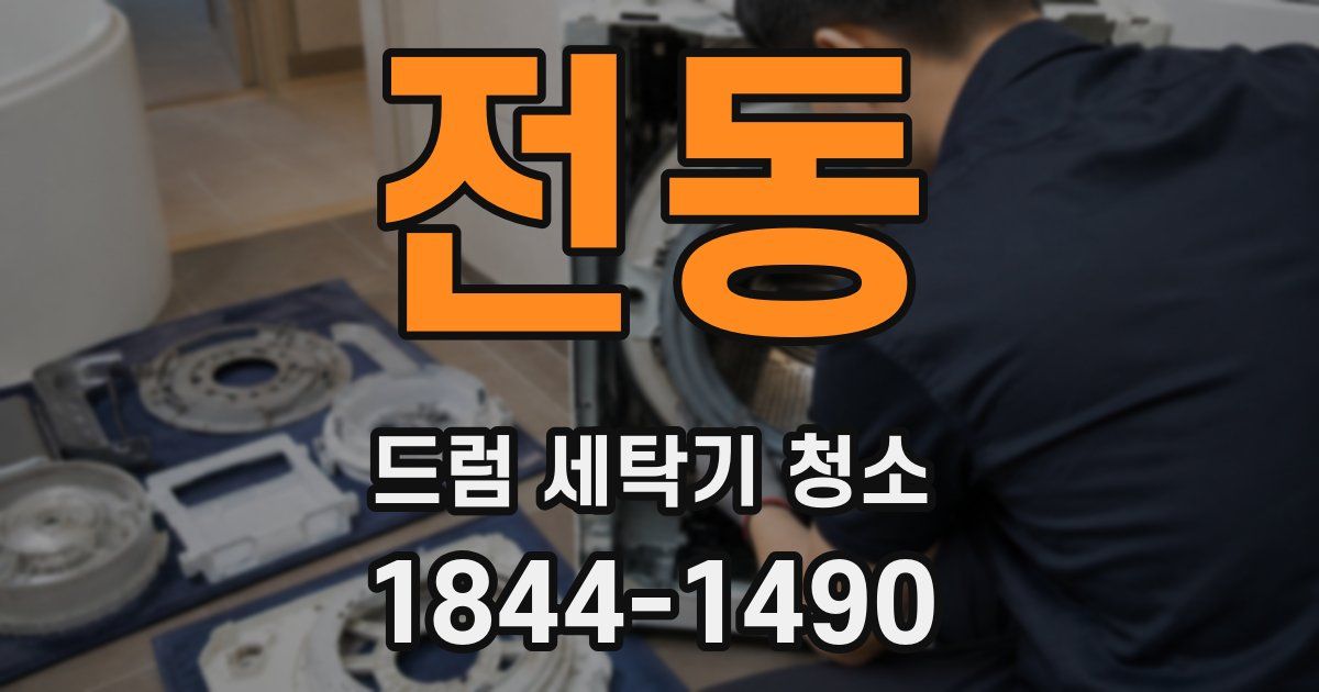 전동 드럼 세탁기 청소