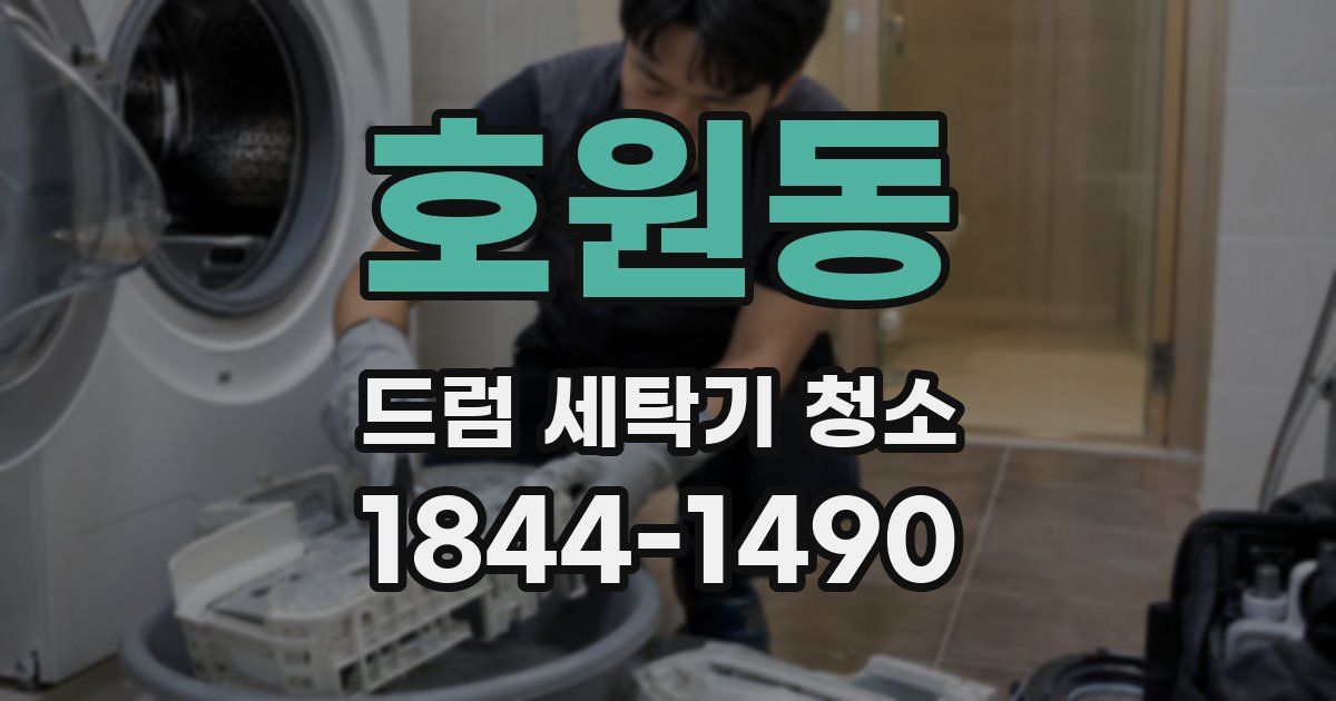 호원동 드럼 세탁기 청소