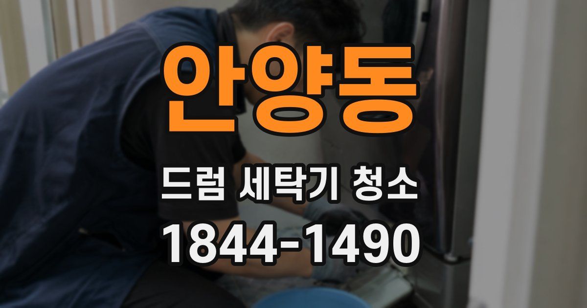 안양동 드럼 세탁기 청소